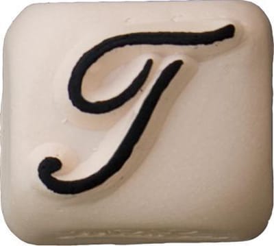 LaDot Tattoo Stempel Steen - S125T - Small - Letter T - Nep Tattoo - Black Tattoo - Kinderen en Volwassenen