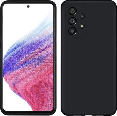 TrendyBescherming Hoesje Zwart geschikt voor Samsung A53 - geschikt voor Samsung A53 5G Siliconen Hoesje Case Cover zwart