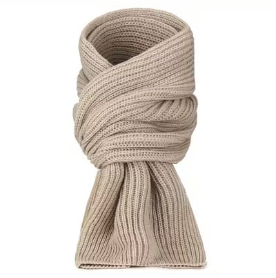 Sjtoer® - Elegante winter sjaal - Beige - voor Mannen en Vrouwen - Effen Kleur - Gebreide Stijl