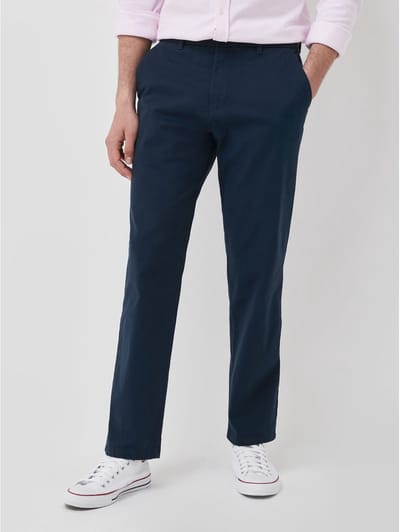 Next - Heren - Stretchchino met ruimvallende pasvorm - Blauw