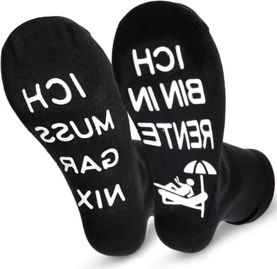 Luxe sokken voor gepensioneerden, comfortabele sokken voor mannen, afscheidscadeau voor collega's, grappige sokken voor pensioen