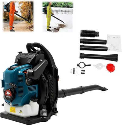 Benzine Bladblazer - Rugzak Bladblazer - Tuinonderhoud - 4-Takt Motor - 26 kW - Blauw