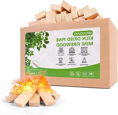 Mini Haardhout - Kachelhout - Buiten Vuur - Gedroogd Hout - 3.5 Inch - Natuurlijk