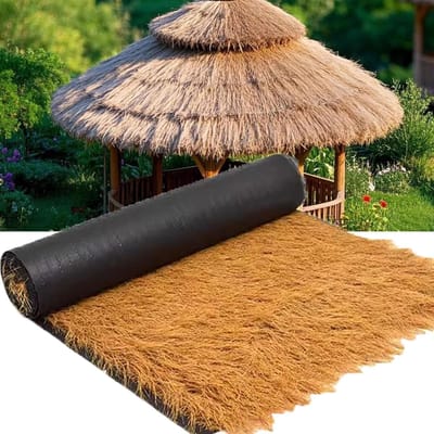 Rieten Dak Bedekking - Kunststro Dak - Tuin Decoratie - Weerbestendig Materiaal - 0.5 x 15m - Natuurlijk
