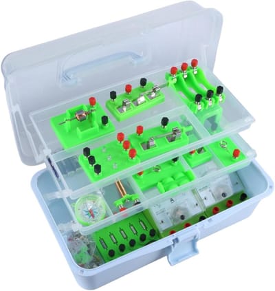 Experiment Kits - Wetenschapssets Elektriciteit - Nieuwsgierigheid Prikkelen - Eenvoudige Circuits Bouwen - 30 x 15 cm - Blauw
