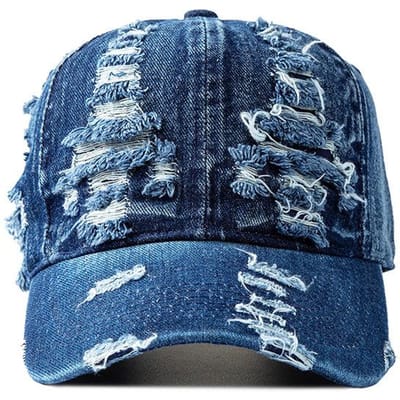 Casquette de baseball en jean délavé pour femmes et hommes - Protection solaire respirante - Chapeau Printemps Été - Casquette Snapback Vintage pour femmes (dark blue,56-58cm) bleu foncé