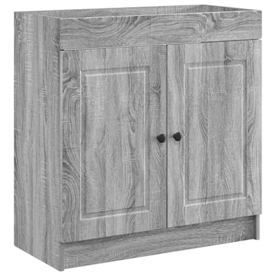 vidaXL - Badkamer - onder - Wastafel - Kast - Grijs - Sonoma - 56 - x - 37,5 - x - 81 - cm