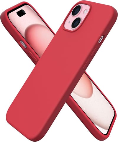 Arara Hoesje Geschikt voor iPhone 15 Hoesje Siliconen - liquid Backcover - Rood