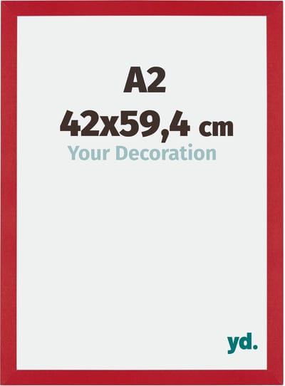 Your Decoration - Fotolijst A2 42x59,4 cm - MDF - Rood - Mura