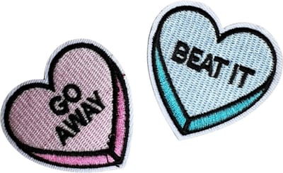 Hartje Love Beat It strijk embleem - patch - patches - stof & strijk applicatie - School - Rugzak - Badge