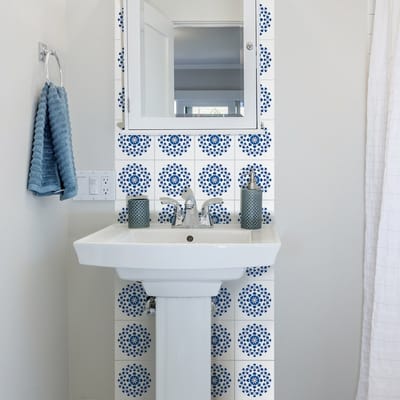 Muurstickers - Zelfklevende tegelmuurstickers voor keuken en badkamer - 30 Boheemse tegelstickers van KAILI - 30 stickers 15x15cm