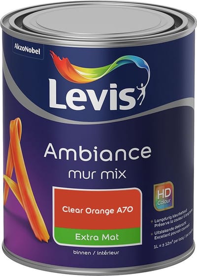 Levis - Ambiance Mur Extra Mat Mix - Clear Orange A70 - Mengverf - 1 L