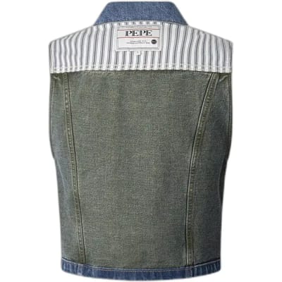 Dames gilet van denim Pepe Jeans W11 Rever