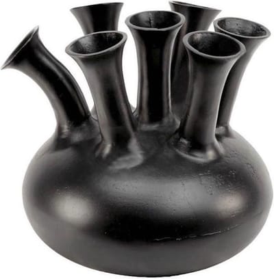 Colmore Toetervaas - Tulpenvaas - Zwart - Ø40 x H38 cm