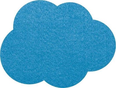 Wolk vilt onderzetters - Lichtblauw - 6 stuks - 10,5 x 8 cm - Tafeldecoratie - Glas onderzetter - Cadeau - Woondecoratie - Tafelbescherming - Onderzetters voor glazen - Keukenbenodigdheden - Woonaccessoires - Tafelaccessoires