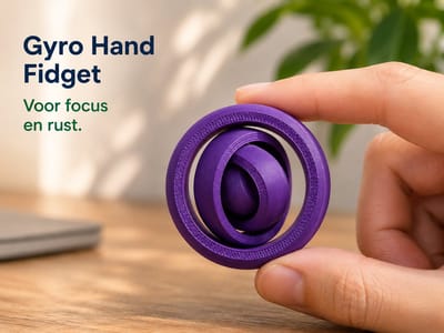Gyro Hand Fidget – Fidget Speelgoed voor Volwassenen – Anti Stress Accessoire – Sensorische Fidget voor ADHD en Focus - 5 cm