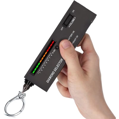 Stylo Testeur de Diamant Portable Haute Précision Outil de Test pour Pierres Précieuses Bijoux avec Étui pour Novice Expert noir