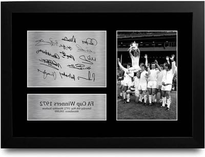 Voetbal Memorabilia - Gesigneerde Foto - Cadeau Idee - Gedrukt Replica - A4 Formaat - Zwart