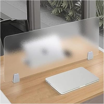 Bureauverdeler Acryl - Inkijkbescherming - Thuiswerkplek - Stabiele Staande Panel - 100 x 30 cm - Mat