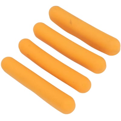 4 stuks Kruk Onderarmkussentjes Voorkomen Slippen Zacht TPR Vervangend Kruk Armpit Kussen Oranje oranje