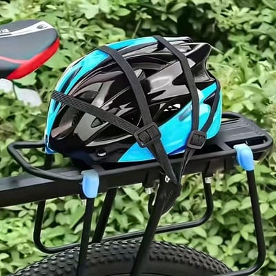 Motorhelm Bagageband - Snelbinder Spansnoer - Bagage Vervoeren - Sterke Composietvezel - 2 Stuks - Zwart