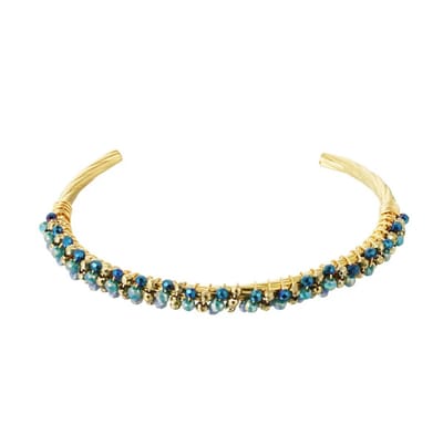 Yehwang Armband Fiesta goud blauw