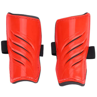 1 paire de protège-tibias de football pour enfants, protection des jambes, rouge red