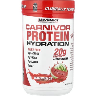 MuscleMeds, Carnivor Protein Hydration, Watermeloen, 17,5 oz (496 g)