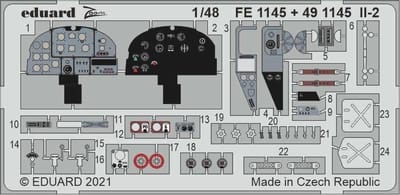 Eduard Modelbouwdecoratie - 491145 Accessoires for Il-2 - Photo-etch