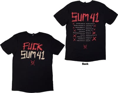 Sum 41 - Tour '24 Fuck Heren T-shirt - S - Zwart