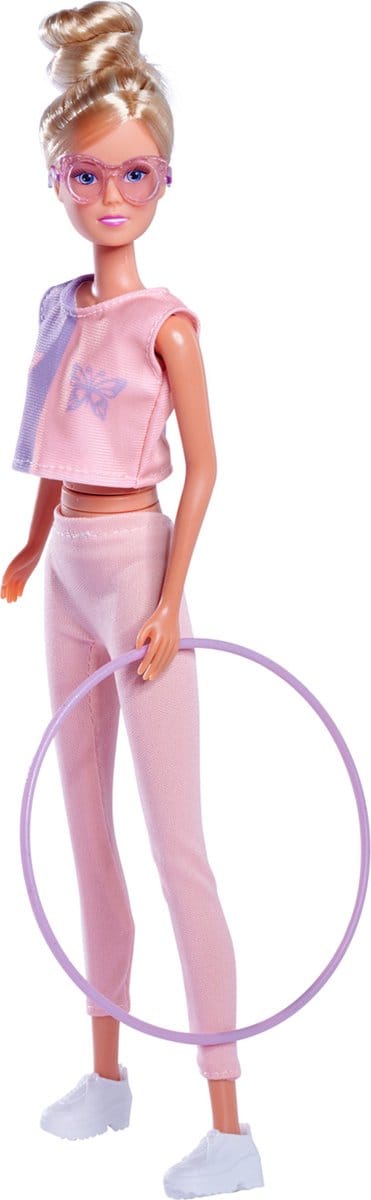 Steffi Love - Hula Hoop - Steffi draagt een sportieve outfit met hoelahoep en mechanische functie - Modepop - 29 cm - 105733619
