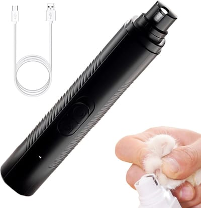 VHV - Nagelvijl hond - Elektrische nagelvijl - Nageltrimmer kat - Stil - Draadloos - Voor honden en katten - Nagelverzorging - 14.2*2.7*2.7cm - Zwart