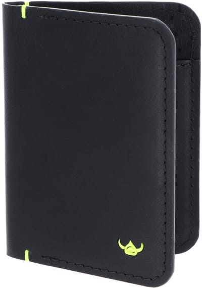Golden Head Leren kaarthoes Neon RFID Protect Kartenetui 4456 Schwarz zwart
