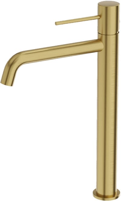 LAVITA® Wastafelkranen ORION – Gouden - Verhoogd Badkamerkranen Mengkraan - Keramische Cartouche, ééngreeps, 1-gats - Wastafel Kraan voor extra hygiëne en comfort - Stijlvol Ontwerp