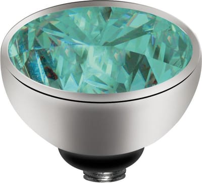 Melano Twisted Basic CZ Steentje Turquoise | Zilver