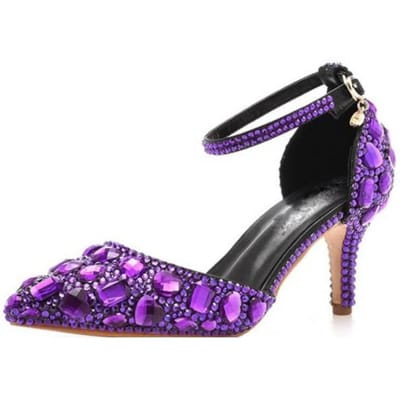 7cm Grote Maat Sandalen Dunne Hak Puntige Neus Strass Hoge Hak Sandalen Gouden Strass Hoge Hak Schoenen 38 black