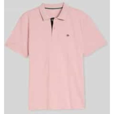 Tom Tailor - Piqué poloshirt met geborduurd logo - Maat L - Twinkle Pink