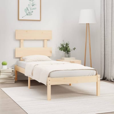 vidaXL - Bedframe - massief - hout - 75x190 - cm
