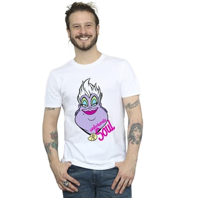 Disney Heren Schurken Ursula Ongelukkige Ziel T-Shirt (Wit)