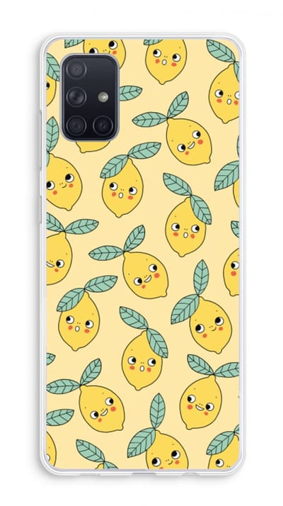 Case Company® - Hoesje geschikt voor Samsung Galaxy A71 hoesje - Citroenen - Soft Cover Telefoonhoesje - Bescherming aan alle Kanten en Schermrand