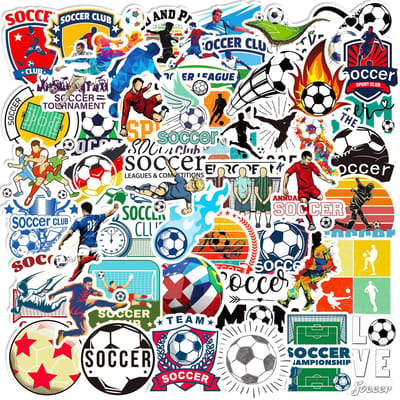 1/10/25/50 stuks Voetbal Voetbalclub Stickers Graffiti voor Skateboard Auto Helm Koffer Waterfles Telefoon Laptop