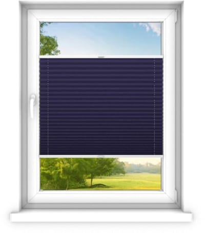 time4blinds - Plisségordijn zonder boren op maat gemaakt - Vouwgordijn - Plisségordijn privacy en zonwering - Eenvoudige installatie - Kant-en-klaar plisségordijn - 30x60 cm - Saffier