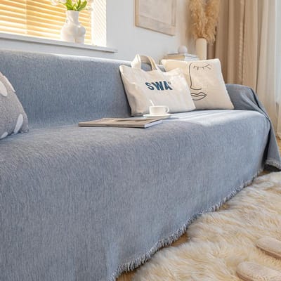 Chenille Bankhanddoek voor Woonkamer Franse Stijl Huisdecoratie Bankovertrek Bankovertrek Kwastrand 180x130cm