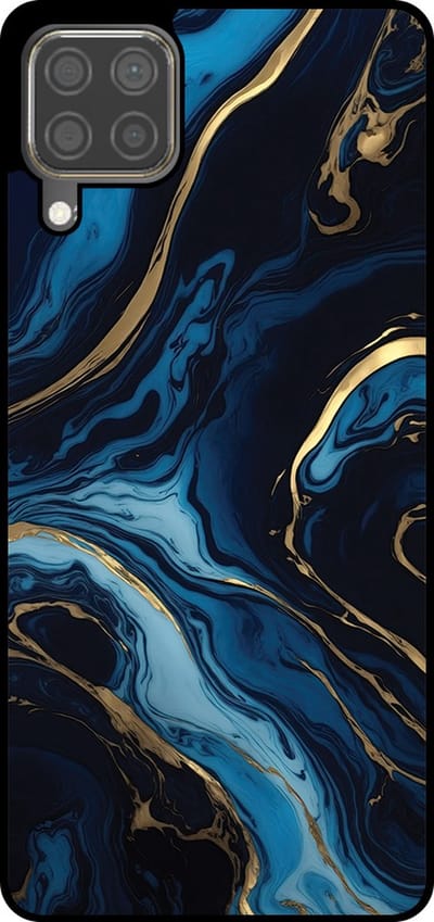 Smartphonica Telefoonhoesje Geschikt voor Huawei P40 Lite met marmer opdruk - TPU backcover case gold blue marble design - Goud Blauw geschikt voor Huawei P40 Lite