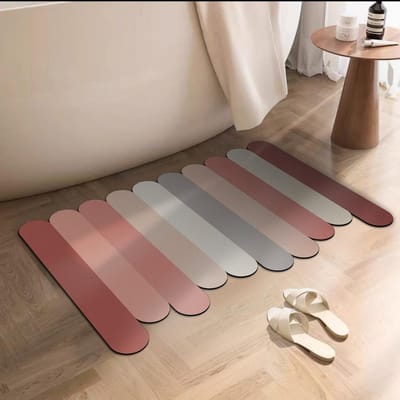 Zachte Wasachtige Kleur Klein Fris Badkamer Diatomeeënaarde Mat Toilet Absorberende Mat Antislip Huishoudelijk Toilet Tapijt 40 * 60cm