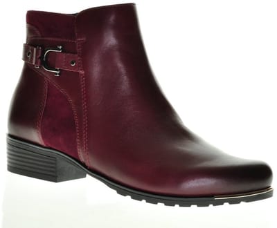 Enkellaarzen Dames Bordeaux Caprice maat 38