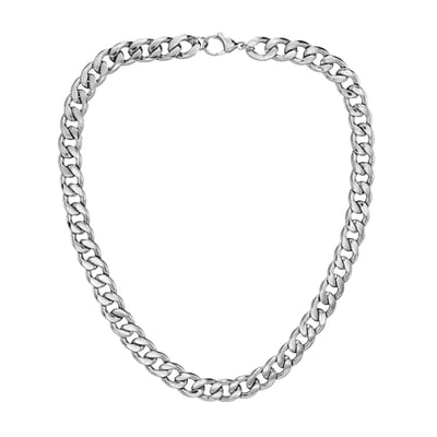 Traveller Ketting - Heren - Edelstaal - Zilverkleurig - Schakels - 50 x 1,10 cm - 181305