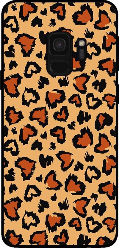 Smartphonica Telefoonhoesje voor Samsung Galaxy S9 met tijgerprint - backcover met panterprint - Bruin geschikt voor Samsung Galaxy S9