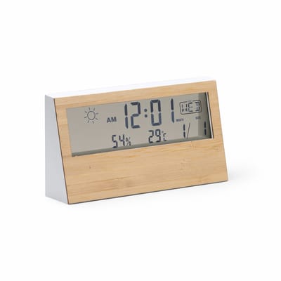 Weerstation Voor Binnen Met Thermometer En Luchtvochtigheidsmeter - Inclusief Batterij - Digitaal Display - Tijd, kalender en wekker