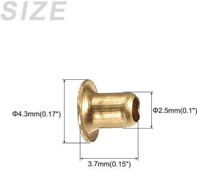 Dailygoods - Koper Holle Klinkmoeren voor PCB-platen (2,5x3mm) - 200 stuks